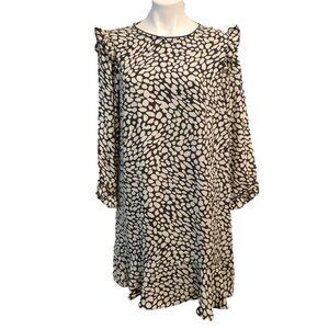 ❤️ 4/$20 Who What Wear dress Women's medium Black white leopard cheetah lined